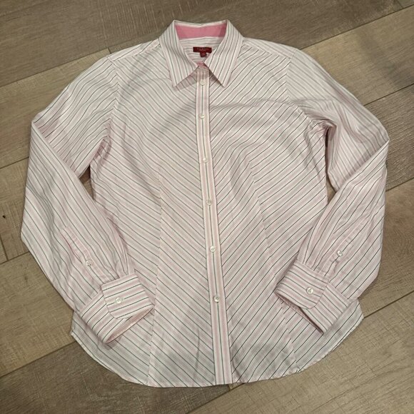 Talbots Tops - TALBOTS WOMENS PINK LONG SLEEVE BUTTON UP SHIRT SIZE 4 PINK